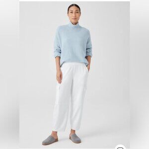 Eileen Fisher Washable Flex Ponte Cargo Lantern Pant in Color Ivory